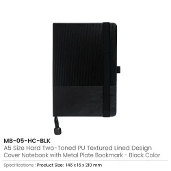 Hard Cover PU Notebooks Black