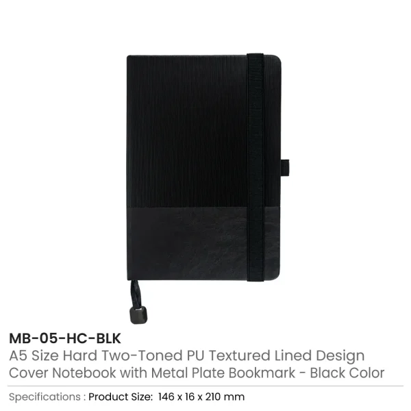 Hard Cover PU Notebooks Black