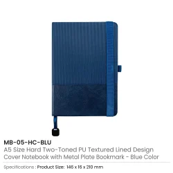 Hard Cover PU Notebooks Blue