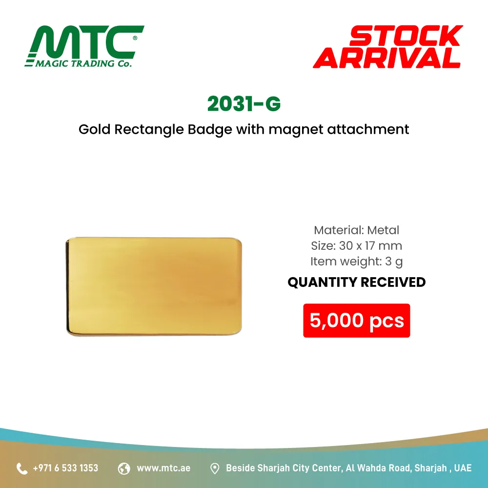 Stock Arrived Metal Badges