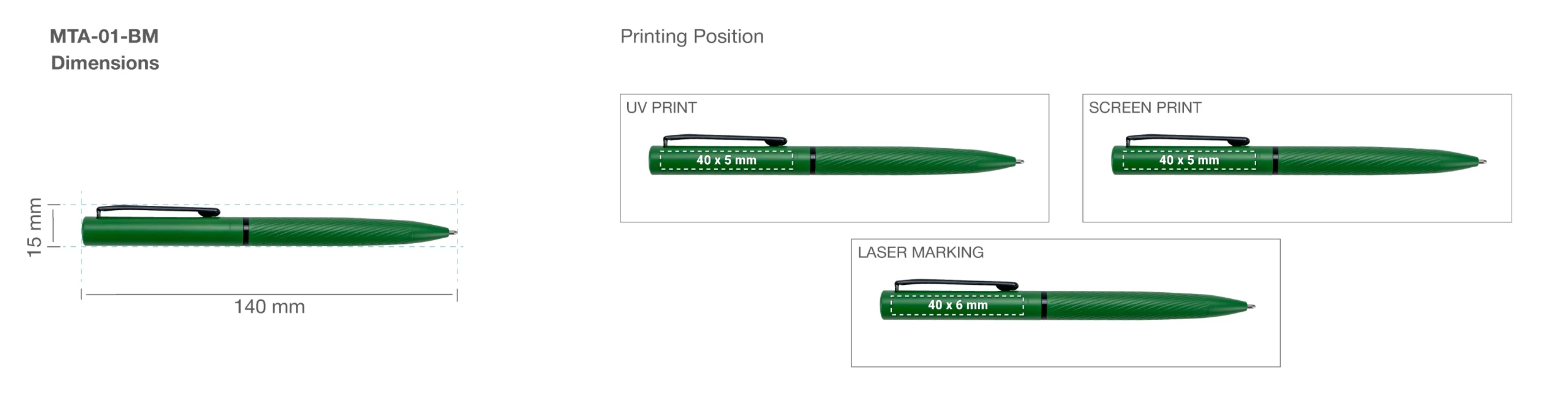 Metal Pens Matte Finish Printing Details Metal Pens Matte Finish Printing Details