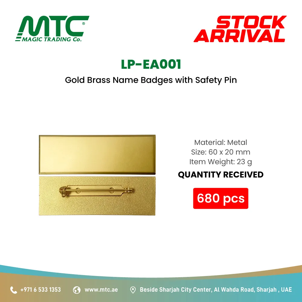 Stock Arrived Metal Name Badges