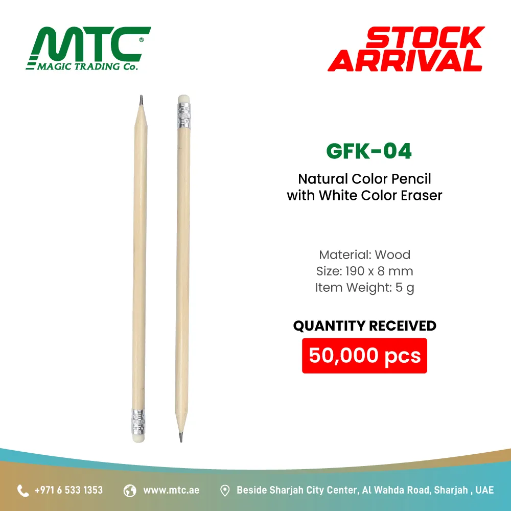 Stock Arrived Pencils with Eraser