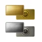 Rectangular Flat Metal Badges