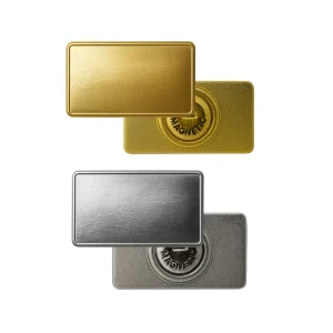 Rectangular Flat Metal Badges