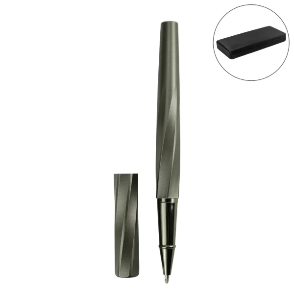 Rollerball-Pens-Swirl-Design-in-Gunmetal-Finish-with-PU-Leather-Box-PN62-Blank.webp Rollerball Pens Swirl Design Blank
