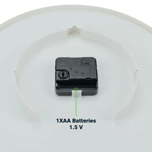 Round Analog Wall Clock Battery