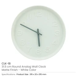 Round Analog Wall Clock Details