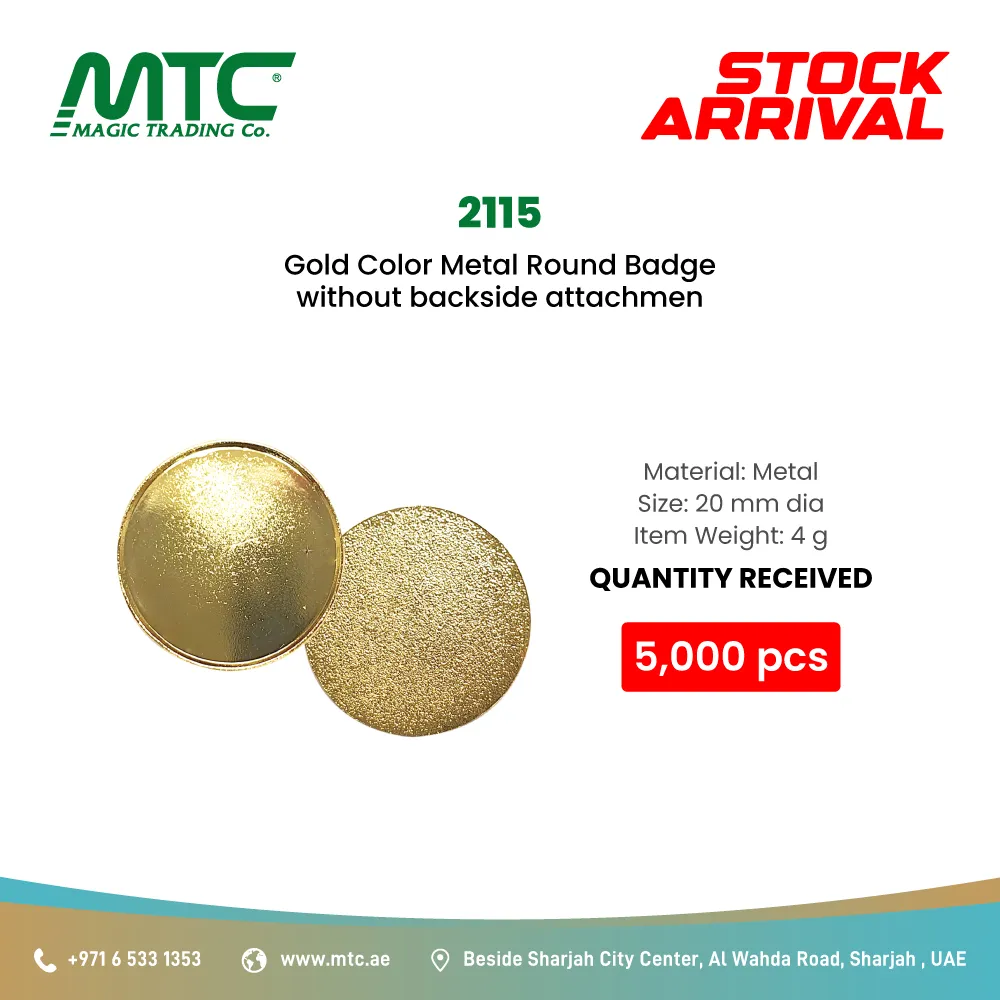 Stock Arrived Metal Logo Badges