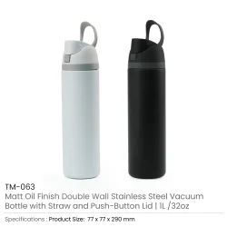 SS Bottles with Straw Details