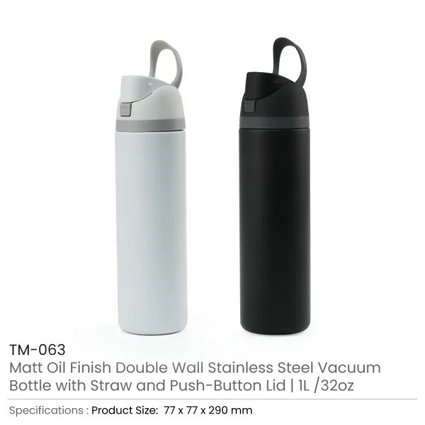 SS Bottles with Straw Details