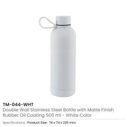 Stainless Steel Water Bottles White