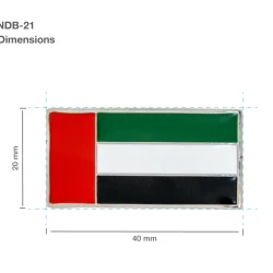 UAE Flag Design Badges with Magnet Size