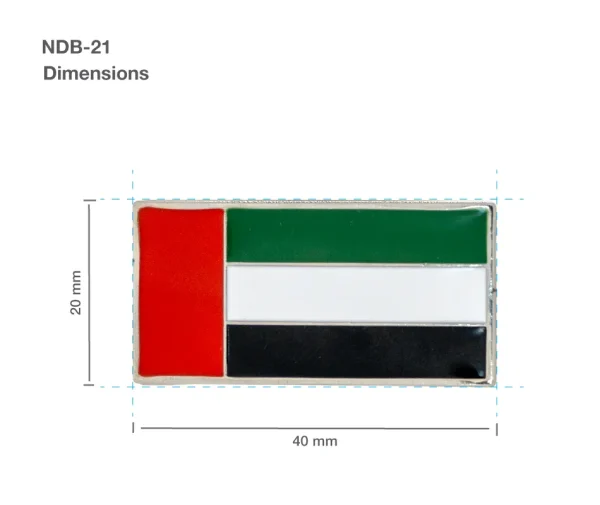 UAE Flag Design Badges with Magnet Size