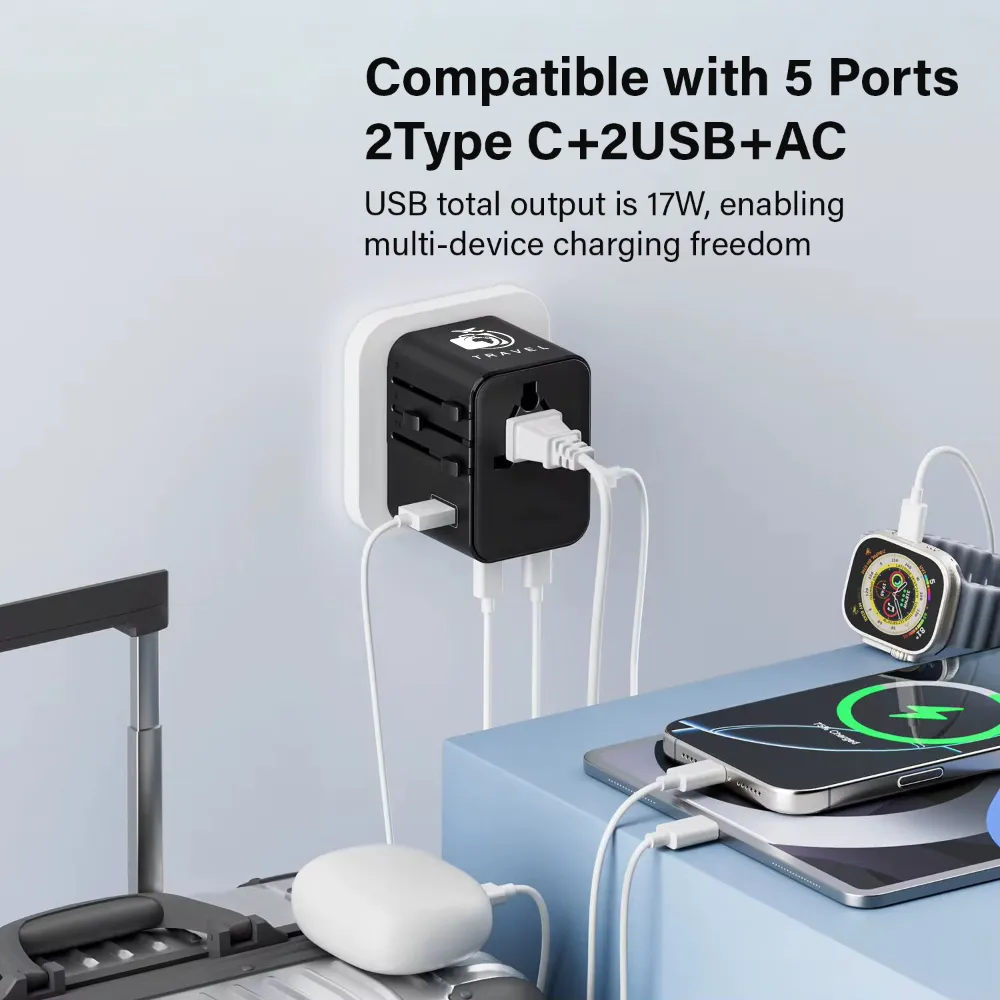 Universal Travel Adaptor 17W Sample with Branding