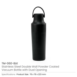 Dual Opening SS Bottles Black