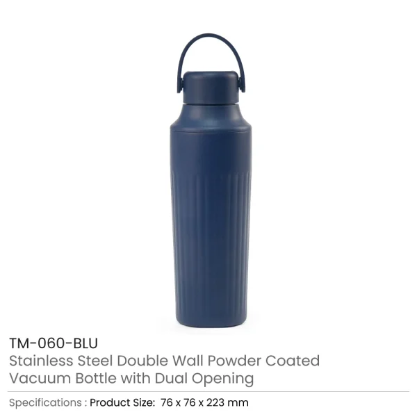 Dual Opening SS Bottles Blue