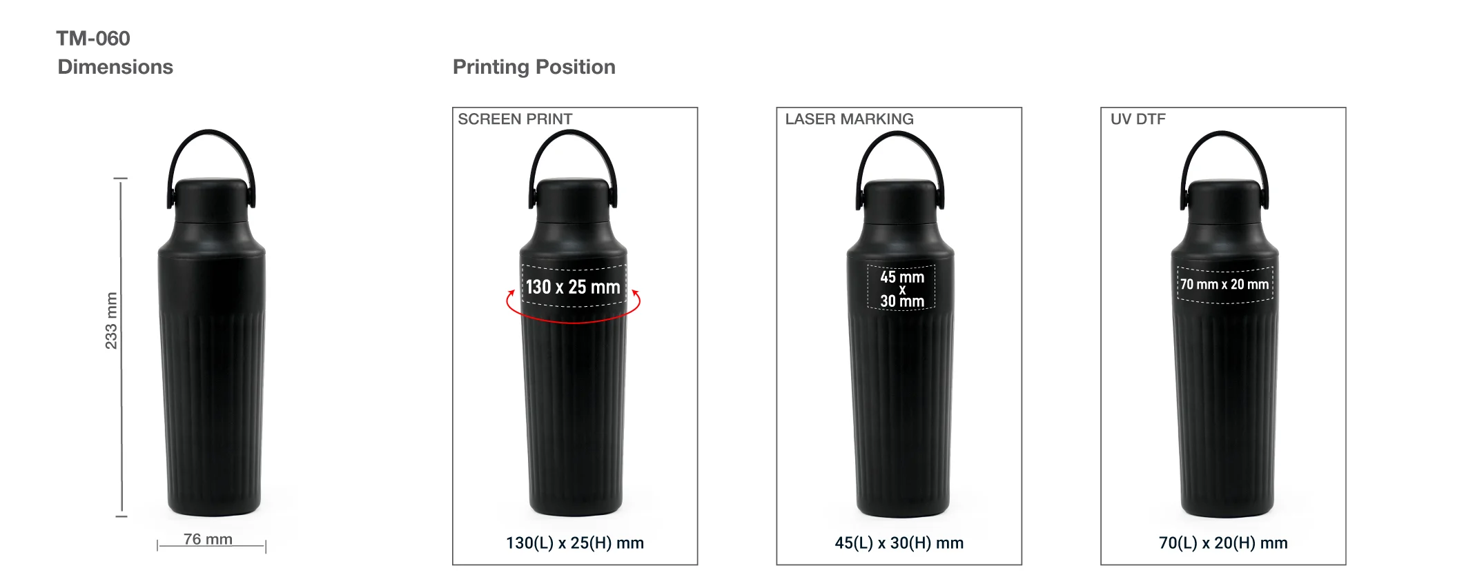 Dual Opening SS Bottles Printing Details