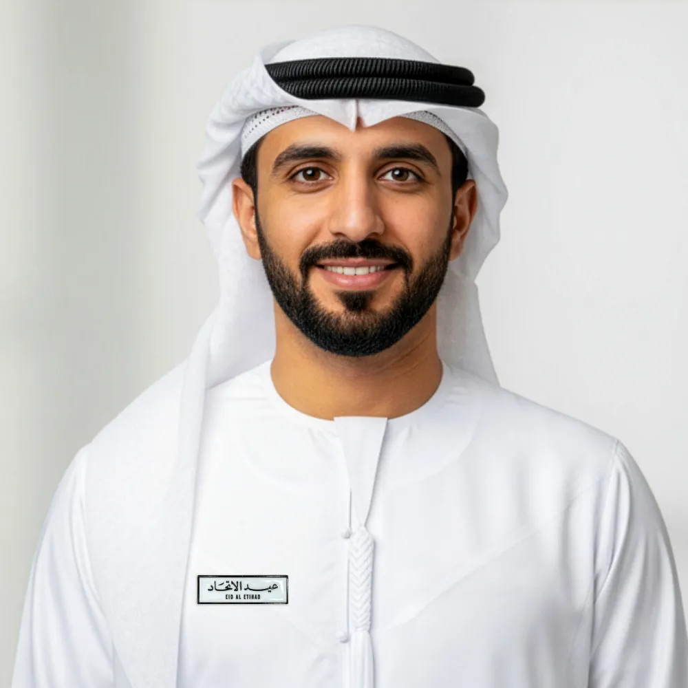 Eid Al Etihad Badges with Magnet Sample