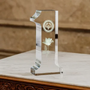 Engraved Crystal Glass Trophy