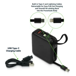Fast Charging Digital Powerbank 38.5Wh, Built-in Type-C, 10K mAh - Image 5