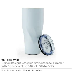 Dorniel Designs Tumbler White Color