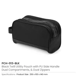 Twill Fabric Utility Pouch Details