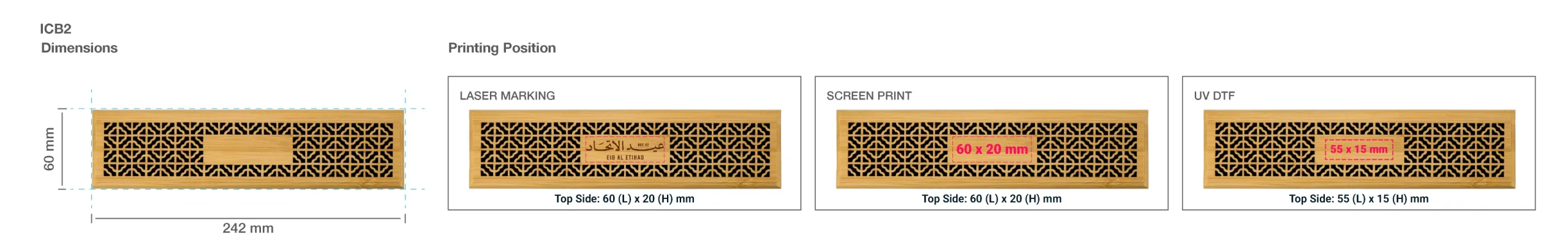 Wooden Incense Burner Printing Details