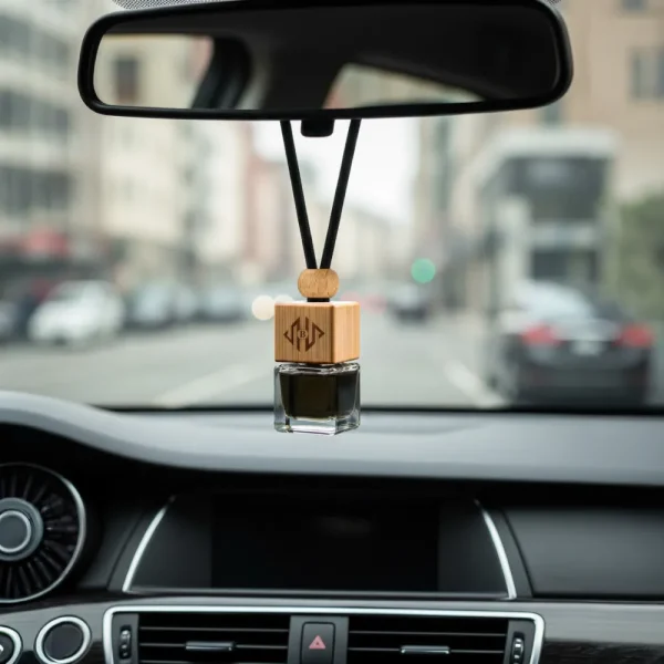 Branding Hanging Car Diffuser Bottle in Black Ice Fragrance