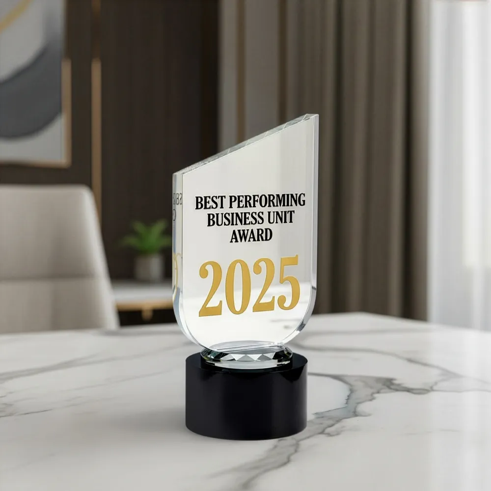 Crystal Trophy Branding Sample