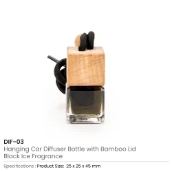 Hanging Car Diffuser Bottle in Black Ice Fragrance