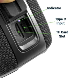 Portable Bluetooth Speaker Port and Slot