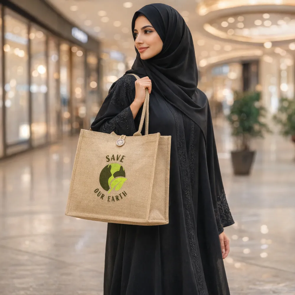 Jute Bag Branding Sample Reusable Jute Shopping Bags Sample