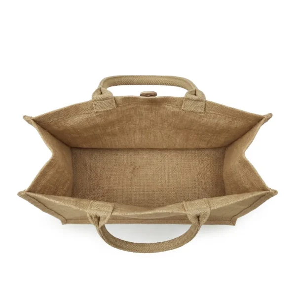 Reusable Jute Shopping Bag Inside View