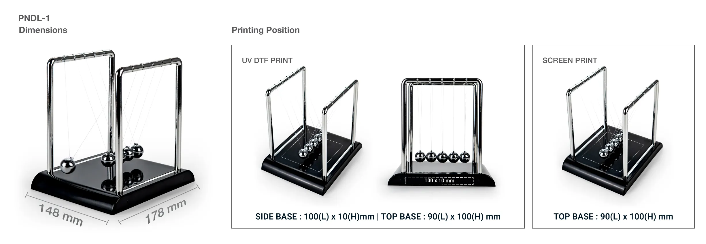 Metal Pendulum Balance Balls Printing Details