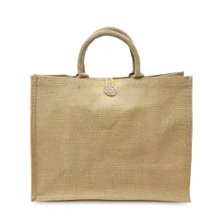 Reusable Jute Shopping Bag front view