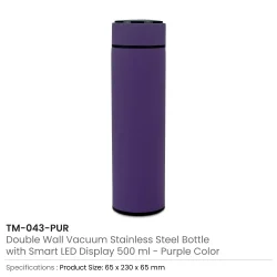 Smart Temperature Display Bottle Purple