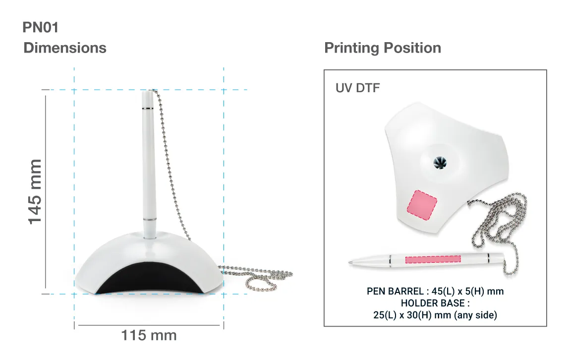 Counter Pen with Base Holder Printing Details