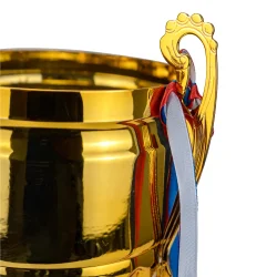 Metal Cup Trophies with Removable Ribbon Attached to Both Handles - Image 7