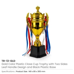 Small Cup Trophy with Removable Ribbon Attached to Both Handles - Image 5
