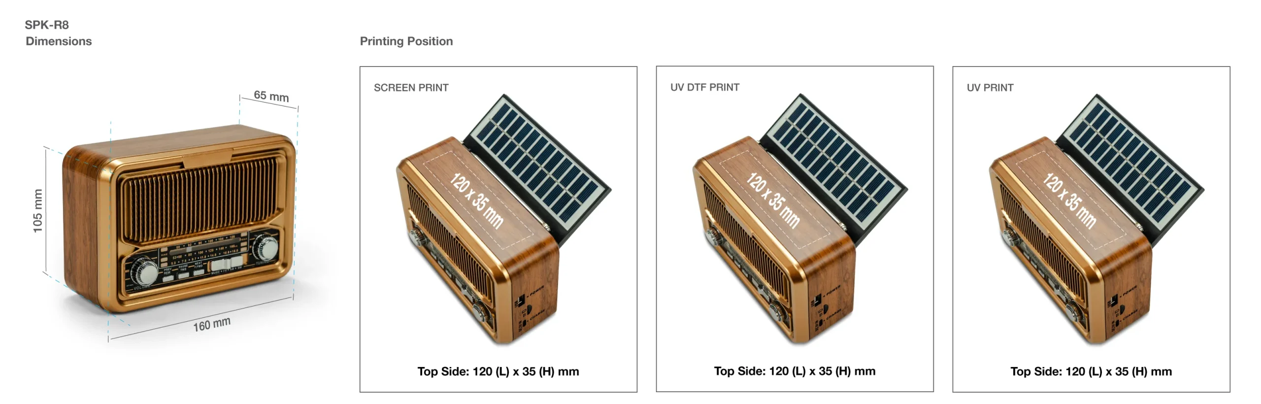 Vintage Bluetooth Speaker Printing Details Vintage Bluetooth Speaker Printing Details