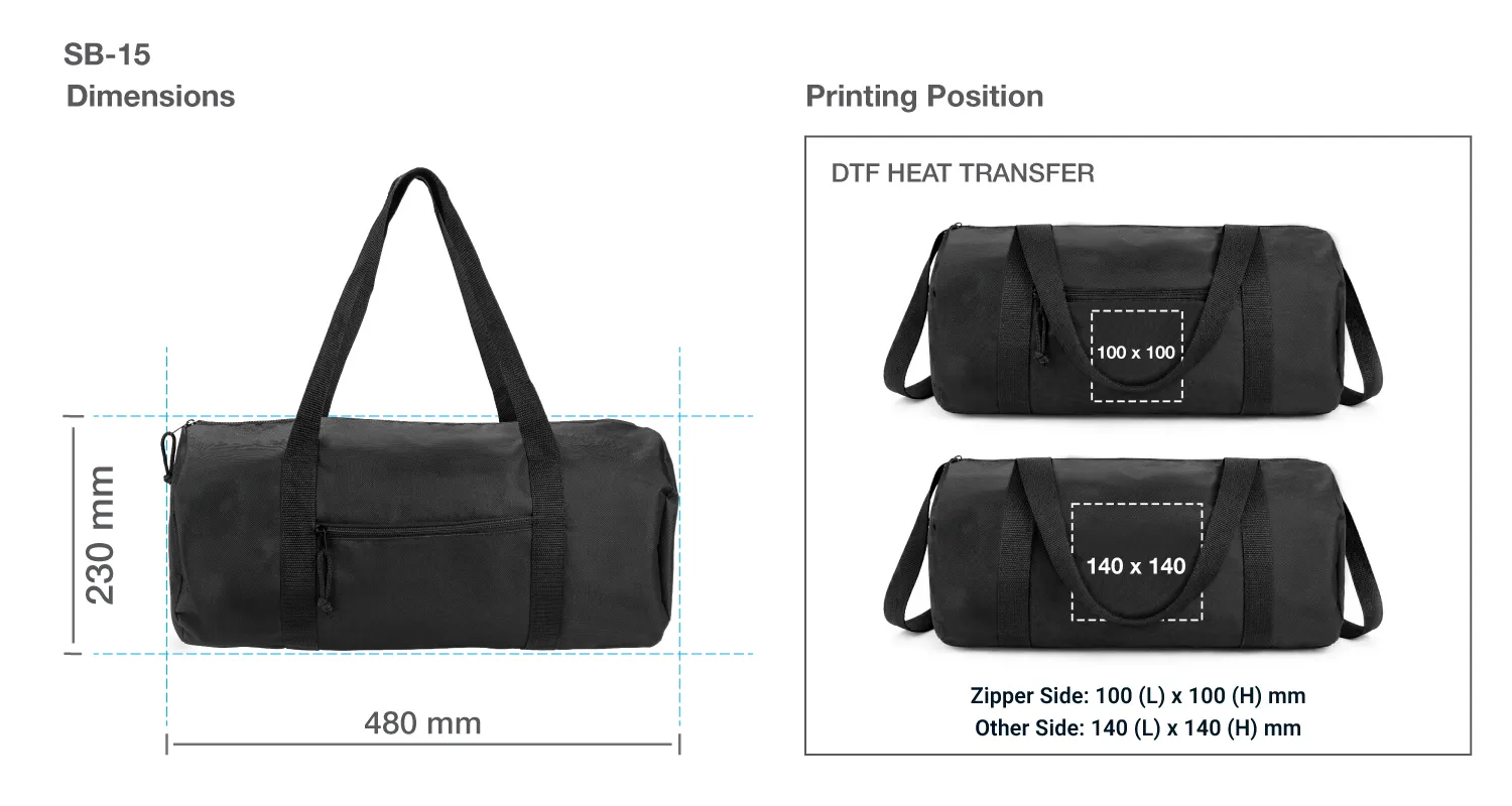 Duffle Gym Bag Printing Details Duffle Gym Bag Printing Details