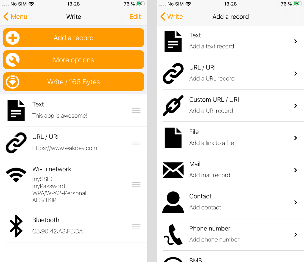 Write Data on NFC Pen