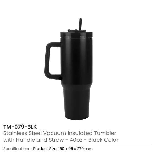Tumblers with Handle Black