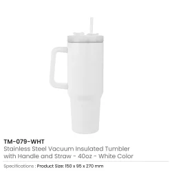 Tumblers with Handle White
