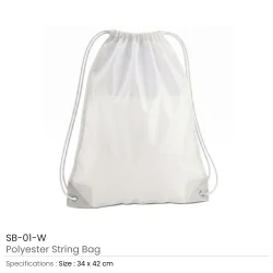 Promotional String Bag White