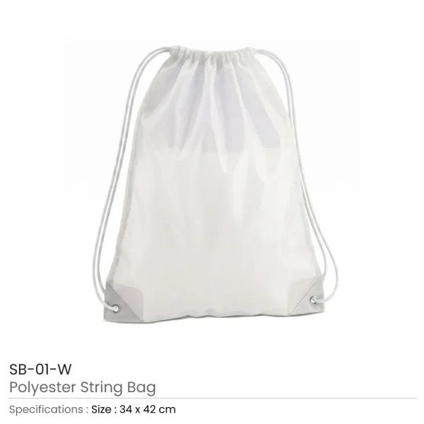 Promotional String Bag White