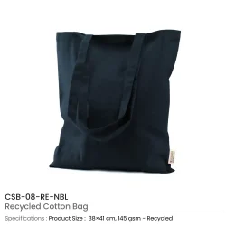 Recycled Cotton Bags Navy Blue