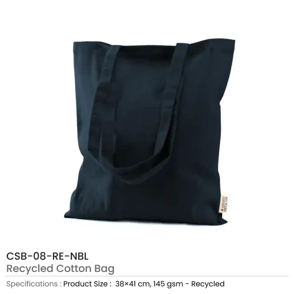Recycled Cotton Bags Navy Blue