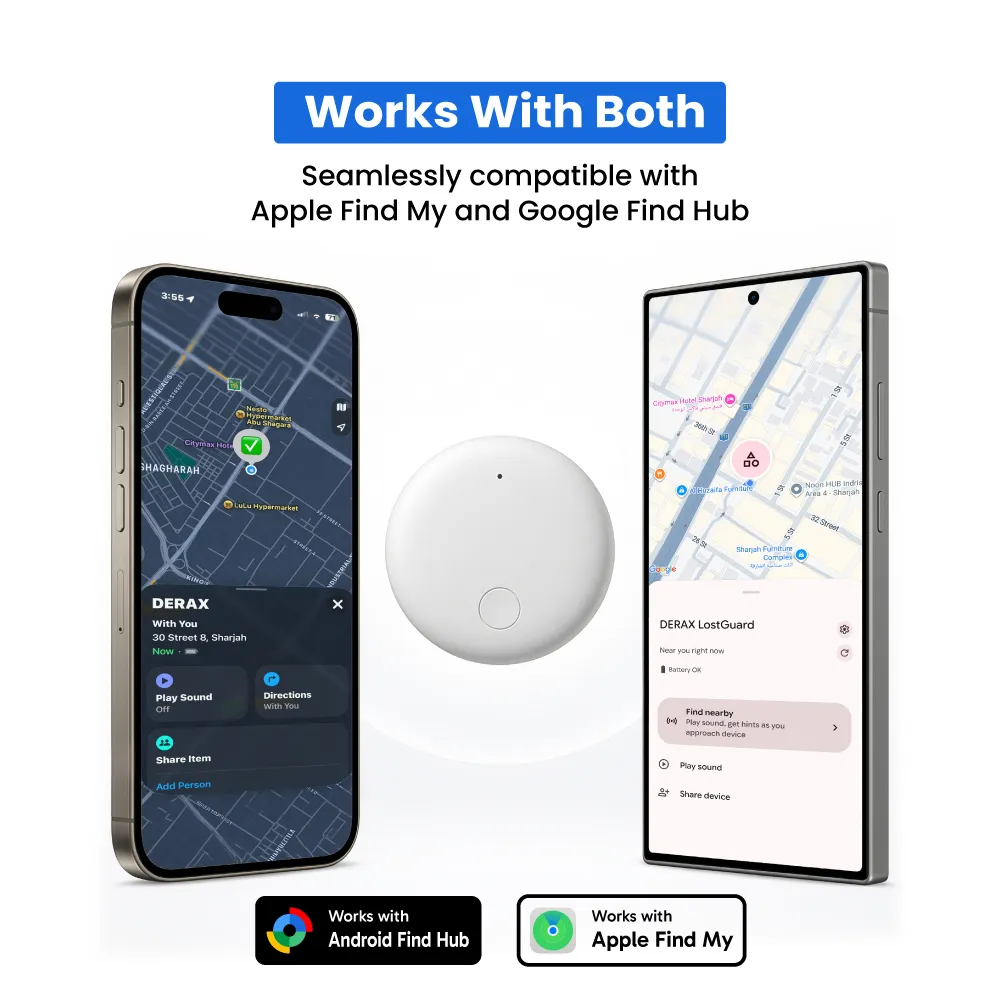 Smart Anti-Loss Tracker with PU Keychain